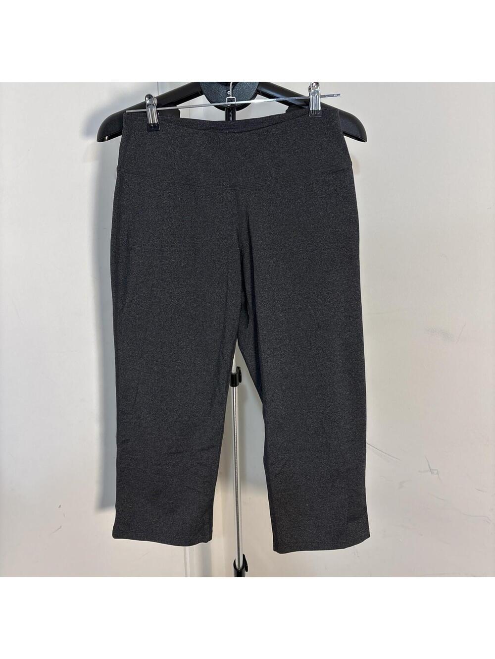 prAna Gray Breathe Yoga Capri Workout Leggings S